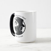 父の日ペストドクター鳥覆面B/Wスチームパンク モーフィングマグカップ (正面左)