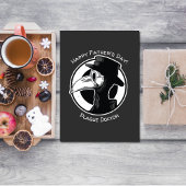 父の日ペスト医師バードマスクB/Wスチームパンク カード