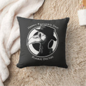 父の日ペスト医師バードマスクB/Wスチームパンク クッション (ブランケット)