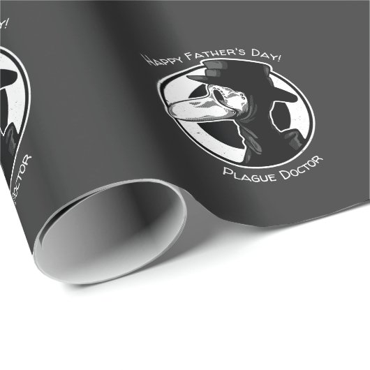 父の日ペスト医師バードマスクB/Wスチームパンク ラッピングペーパー (ロールコーナー)