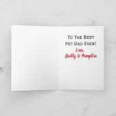 父の日ペットのパパもっとも偉大は最高のEver Photo カード (内部)
