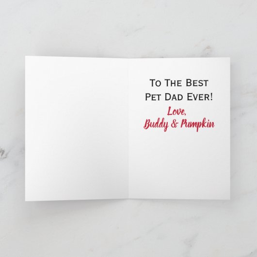 父の日ペットのパパもっとも偉大は最高のEver Photo カード (内部)