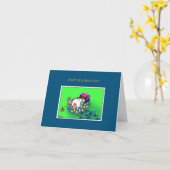 父の日ペンギンカード カード (黄色い花)