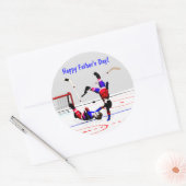父の日ホッケーゲーム ラウンドシール (封筒)