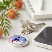 父の日ホッケー残業 キーホルダー (側面)