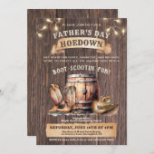 父の日ホームダウン招待状 – カントリー素朴ズ 招待状 (正面/裏面)