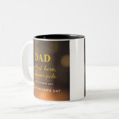 父の日マグカップ – パパ、あなたは私の最初のヒーロー ツートーンマグカップ (正面左)