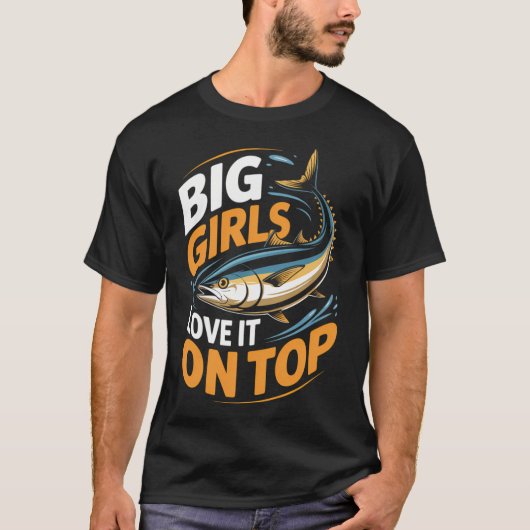 父の日マグロ釣り Tシャツ (正面)