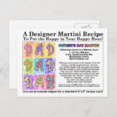 父の日マルティーニレシピカード葉書 ポストカード (正面/裏面)