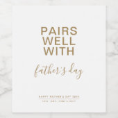 父の日ミニマリストのワインラベルとよくペア ワインラベル (シングルラベル)