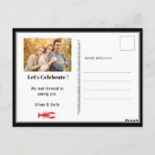 父の日モダン写真クロウフィッシュ沸騰招待状 ポストカード (裏面)