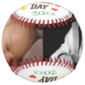 父の日ユニークパーソナライズされた ソフトボール (正面)