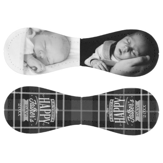 父の日ユニークパーソナライズされた(ブラックプレイド) ソフトボール (パネル)