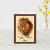 父の日ライオン顔カード カード (黄色い花)