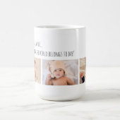 父の日ラッキーマイ最高のダディの写真カスタマイズ! コーヒーマグカップ (中央)