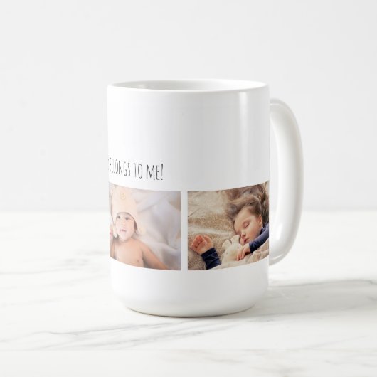 父の日ラッキーマイ最高のダディの写真カスタマイズ! コーヒーマグカップ (正面右)