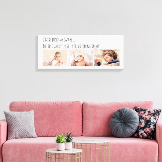 父の日ラッキー私ダディ最高のーの写真 キャンバスプリント (インサイチュ (リビング))