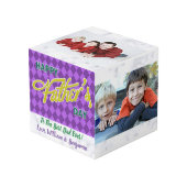 父の日ラブフォトコラージュ4写真 フォトキューブ (正面アングル)