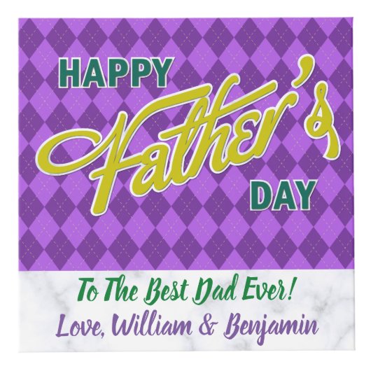 父の日ラブフォトコラージュ4写真 フォトキューブ (正面)