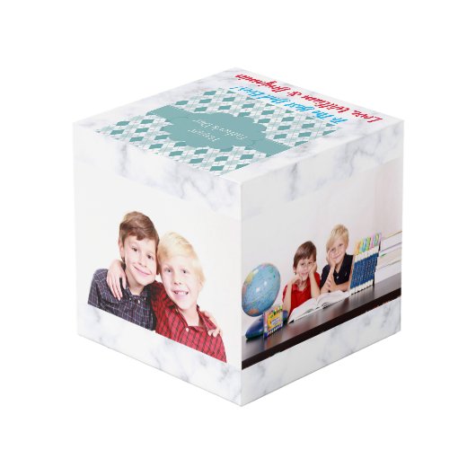 父の日ラブフォトコラージュ4写真 フォトキューブ (裏面アングル)