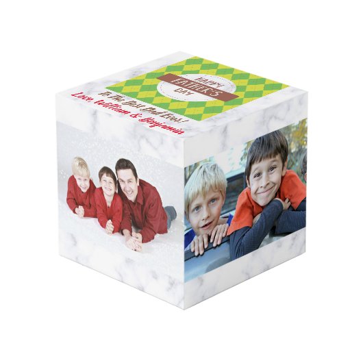 父の日ラブフォトコラージュ4写真 フォトキューブ (正面アングル)