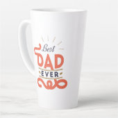 父の日ラージラテマグ – 最高のパパ カフェラテマグ (左アングル)