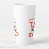 父の日ラージラテマグ – 最高のパパ カフェラテマグ (正面)