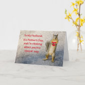 父の日リスに愛する夫 カード (黄色い花)