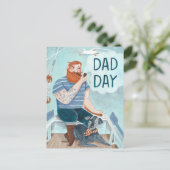 父の日レッドヒード船長がボートに ポストカード (スタンド正面)