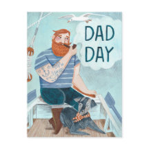 父の日レッドヒード船長がボートに