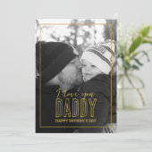 父の日レトロ白黒写真I Love Daddy シーズンカード (スタンド正面)