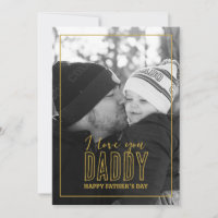 父の日レトロ白黒写真I Love Daddy