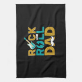 父の日ロックアンドロールパパ キッチンタオル (縦)