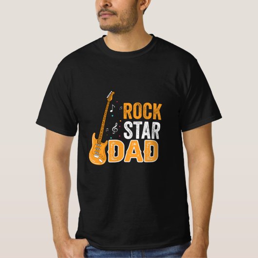 父の日ロックスターパパ Tシャツ (正面)