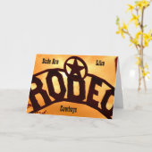 父の日ロデオカウボーイカード カード (黄色い花)