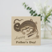 父の日ワイルドハッピー踊りワニのカード 招待状 (スタンド正面)