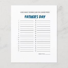 父の日ワードメーカーゲーム