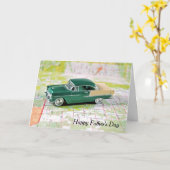 父の日ヴィンテージカー カード (黄色い花)
