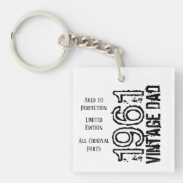 父の日ヴィンテージパパレトロ白黒写真 キーホルダー