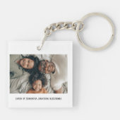 父の日ヴィンテージパパレトロ白黒写真 キーホルダー (裏面)