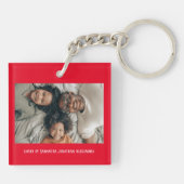 父の日ヴィンテージパパ赤レトロタイプ写真 キーホルダー (裏面)