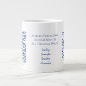 父の日ヴィンテージ年フォトブルー ジャンボコーヒーマグカップ (正面)