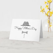 父の日ヴィンテージ白黒 カード (黄色い花)