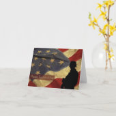 父の日ヴィンテージ軍隊カード カード (黄色い花)