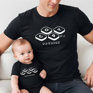 父の日名コピーパーソナライズされた貼り付けパパソン トライブレンドTシャツ