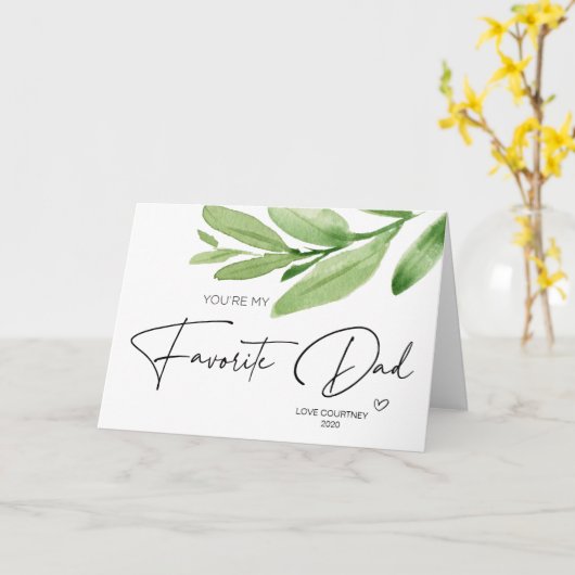 父の日娘と息子からのパパのためのギフト カード (黄色い花)