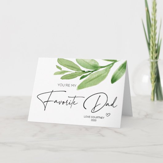 父の日娘と息子からのパパのためのギフト カード (正面)