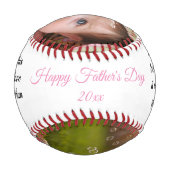 父の日娘野球カスタム 野球ボール (裏面)