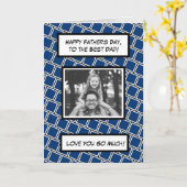 父の日家族写真カード カード (黄色い花)