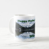 父の日山および湖 コーヒーマグカップ (正面左)